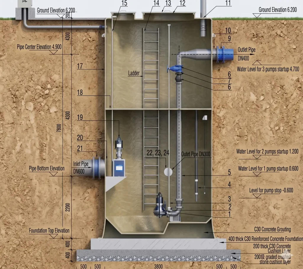 Engineered Water Syestem integrated prefabricated pumping station (ipps)