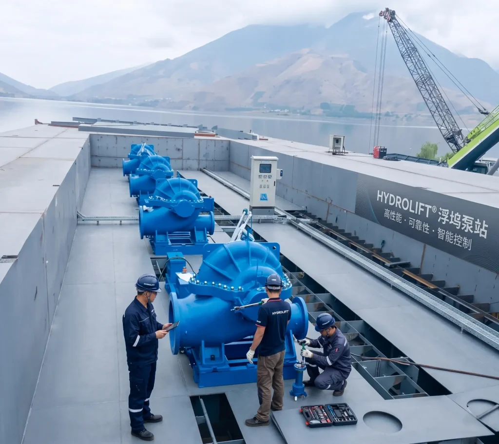 Engineered Water Syestem oe floating pontoon pump stationweb
